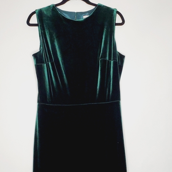 Revelry Cleo Velvet Maxi Dress Size 16 Green Cut Out Stretch Sleeveless Luxe - Picture 3 of 15